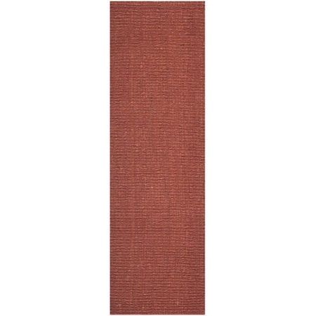 Safavieh 2 ft. 6 in. x 8 ft. Runner Casual Rust Natural Fiber Rug NF447C-28